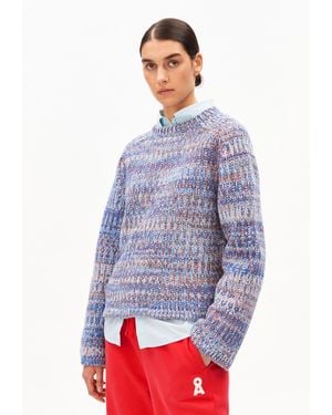 ARMEDANGELS Strickpullover UN-WASTED Pullover aus Bio-Woll Mix Oversized Fit - Grau
