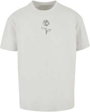 Merchcode T-Shirt Rose Heavy Oversize Tee (1-tlg) - Weiß