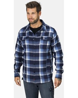 HERO by John Medoox Karohemd Overshirt Workwear Arbeitshemd Funktionsqualität - Blau