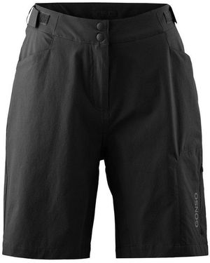 Gonso Fahrradhose Adventure Shorts W Damen Radhose Mit Einknöpfbarer Radunterhose Mit Sitzpolster - Schwarz