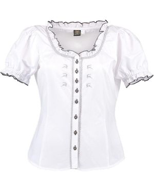 OS-Trachten Trachtenbluse 951058-2879 (1-tlg) - Weiß