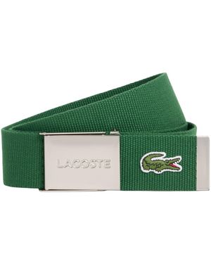 Lacoste Ledergü Gürtel Polyester - Grün