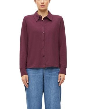 S.oliver Langarmbluse Mit Hemdblusenkragen Und Knopfleiste Stretch - Rot