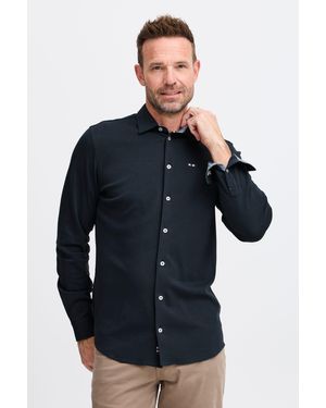 Fq1924 Langarmhemd FQSTEVEN knitted LS shirt - Blau