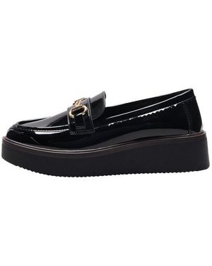 Lipsy Schlupf-Lackloafer Mit Plateau, Weite Passform Keilpumps - Schwarz