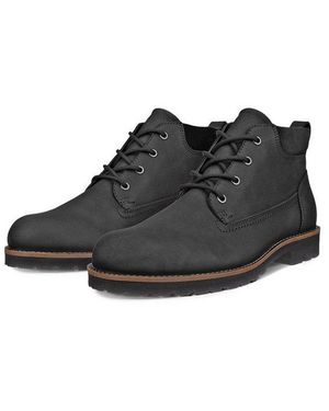 Ecco Charlestown Schnürstiefelette Schnürboots, Workerboots Mit Profilsohle, Waterproof - Schwarz