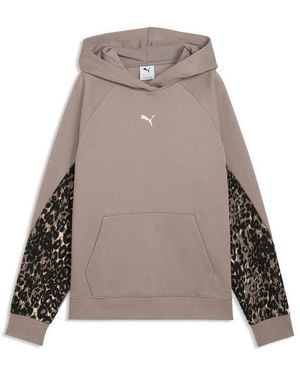 PUMA Kapuzensweatshirt Sport Animal Standard Hoodie Fl Mit Kapuze, Unifarben - Schwarz
