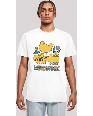 F4NT4STIC T-Shirt Woodstock Artwork ,Premium Merch,Regular-Fit,Basic,Bandshirt - Weiß