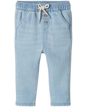 VERTBAUDET 7/8-Caprijeans Baby Jeans aus Light-Denim - Blau
