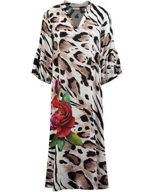 Key Largo Druckkleid WD MONOBROW v-neck (1-tlg) - Weiß