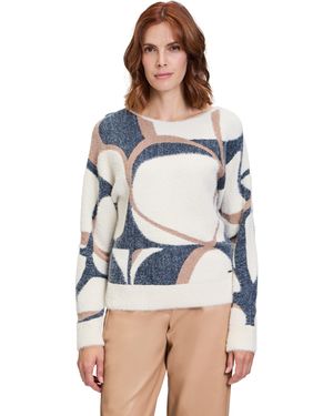 BETTY&CO & Betty & Co Strickpullover mit Effektgarn (1-tlg) Jacquard - Blau