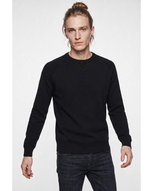 Only & Sons Rundhalspullover Onsvillas Ls Crew Knit Otl Baumwollmischung, Regular Fit - Blau