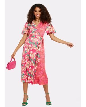 Threadbare Sommerkleid THB Koko mit modischen Volants - Rot
