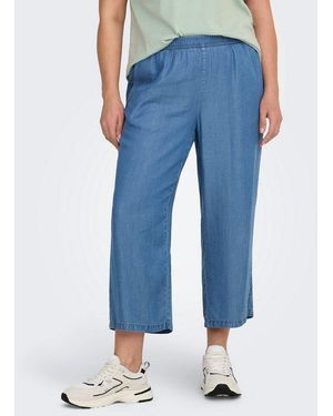 Only Carmakoma Culotte Carcharis Life Culotte Pants Cc Pnt Sommerhose, Im Denim Look - Blau
