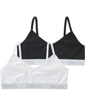 Bench Bustier (Packung, 2-tlg) mit weichem Logo-Bündchen - Schwarz