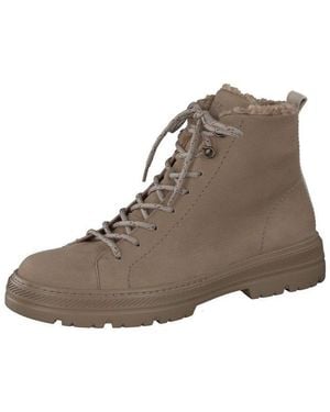 Paul Green Stiefelette Nubukleder Schnürstiefelette - Braun