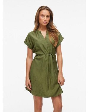 Vila Minikleid Viclo S/S Short Dress - Grün