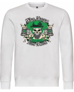 deinshirt Rundhalspullover Pullover The Boys are back Mit Print Motiv, Grafik - Grau