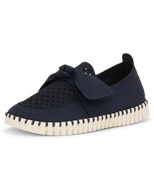 Ilse Jacobsen Tulip4086 Slipper Plateausohle, Atmungsaktive Mikrofaser, Hoher Tragekomfort - Blau