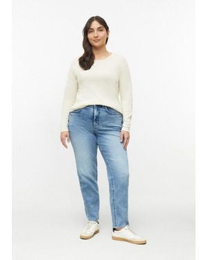 S.oliver Slim-Fit-Jeans Jeans-Hose Jeans Curvy Fit High Rise Slim Tapered Leg - Blau