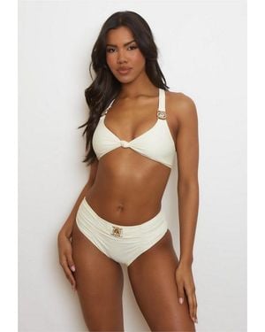 Moda Minx Balconette-Bikini Amour Knot (1-St) Mit Modischer Schnürung Am Rücken - Braun