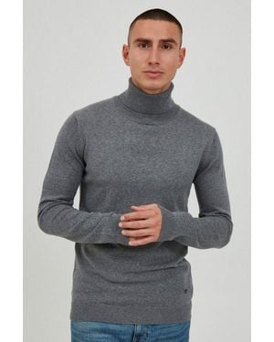 11 Project Strickpullover Pringbert Klassischer Rollkragenpullover - Grau