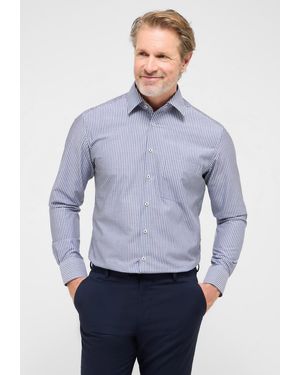 Eterna Langarmhemd MODERN FIT NON IRON (bügelfrei) - Blau