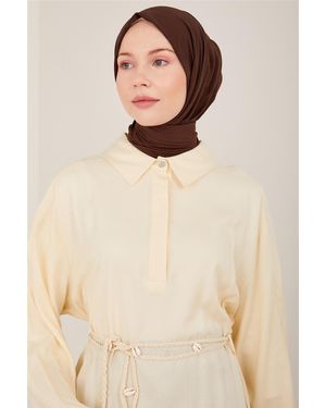 Armine Tunikakleid Armine Tunika , Moderne Polyester Kapuze Langarmshirt , Bedr - Natur