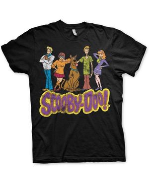 Scooby Doo Team Distressed T-Shirt - Schwarz