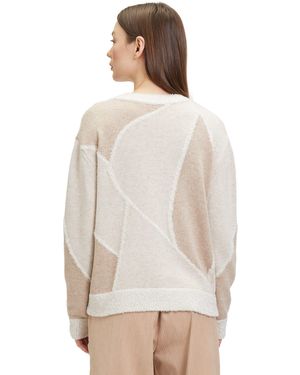 BETTY&CO Rundhalspullover Strickpullover - Natur