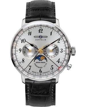 ZEPPELIN Multifunktionsuhr LZ 129 Hindenburg Moonphase 7036-1 - Schwarz