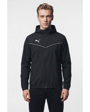 PUMA Allwetterjacke Teamrise All Weather Jacket Mit Kapuze, Mit Reißverschlusstaschen, Regular Fit - Blau