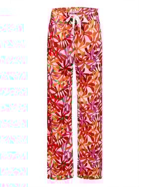 Bicalla Culotte Hose mit Blüten-Print in Pink/Orange (1-tlg) - Rot