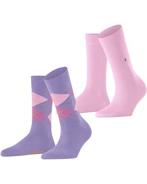 Burlington Socken Everyday Mix -Pack (2-Paar) aus weicher gekämmter Baumwolle - Lila