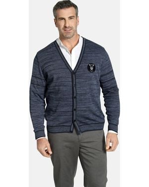 Charles Colby Cardigan DUKE DUANE elastischer Saumbund - Blau