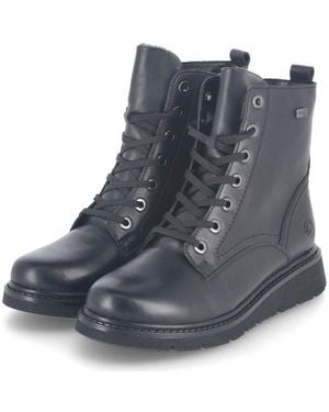 Remonte Winterboots D3979-00 Damen Glattleder Winterstiefel - Schwarz