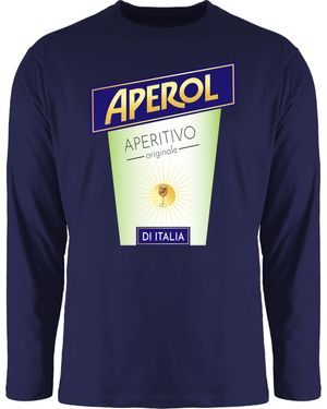 Shirtracer Rundhalsshirt Aperol Aperitivo Kostüm Flaschen Verkleidung I Karneval & Fasching - Blau