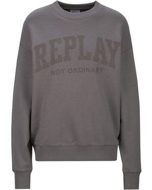 Replay Sweatshirt Big Not Ordinary - Grau