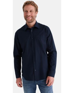 Stooker Men Flanellhemd HARRISON Langarm Hemd Regular Fit - Blau