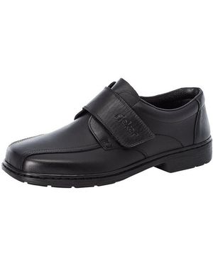 Rieker Klettverschluss Halbschuhe Slipper - Schwarz