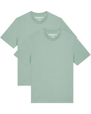 wat? Apparel Wat? Apparel - 2er Multipack Bio Basic T-Shirt Aloe - Grün