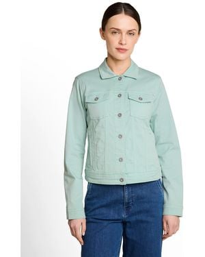 Tom Tailor Jeansjacke mit Knopfleiste und Stretch - Grün