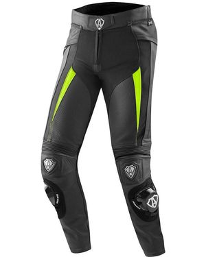 Arlen Ness Motorradhose Sugello Motorrad Lederhose Knieschleifer ,Knieprotektoren enthalten - Schwarz