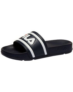 Fila Morro Bay Slipper Badeschuh Mit Großem Markenschriftzug - Schwarz