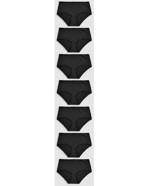 Next Slip Midi-Slips Aus Mikrofasern Im 7Er-Pack (7-St) - Weiß