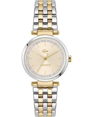 Lacoste Quarzuhr ORBA 2001449, Armbanduhr, uhr, Edelstahlarmband, analog, Glaskristalle - Weiß