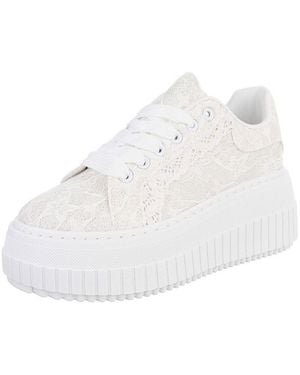 Ital-Design Modischer Sneaker Mit Plattform Und Femininen Details Sneaker (91116848) Keilabsatz/Wedge Sneakers Low - Weiß