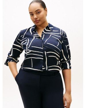 Tommy Hilfiger Hemdbluse Crv Vis Twill Button Up Shirt - Blau