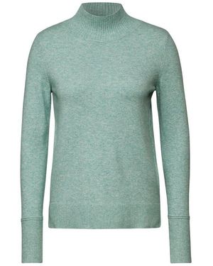 Cecil Strickpullover – Pullover im Melange-Look - Grün