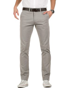 Yazubi Chinohose M192 mit Gürtel - Grau